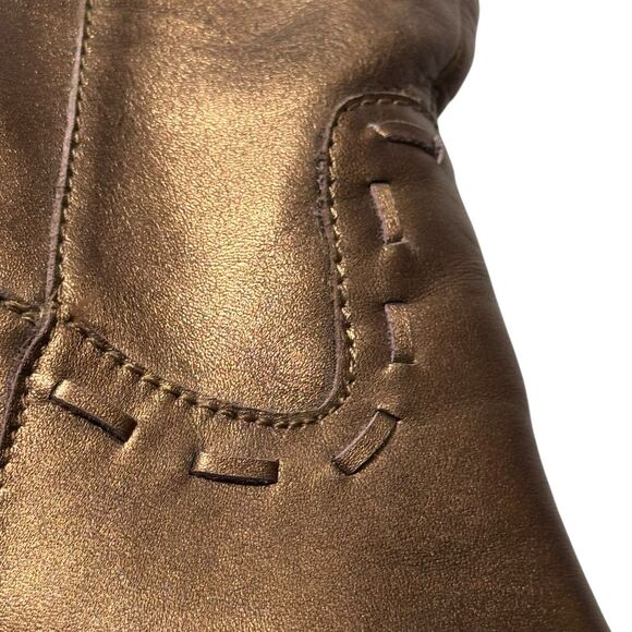 Coldwater Creek Cowboy Boots Bronze Metallic Womens Leather Mid Calf Sz. 8 M - Picture 9 of 12